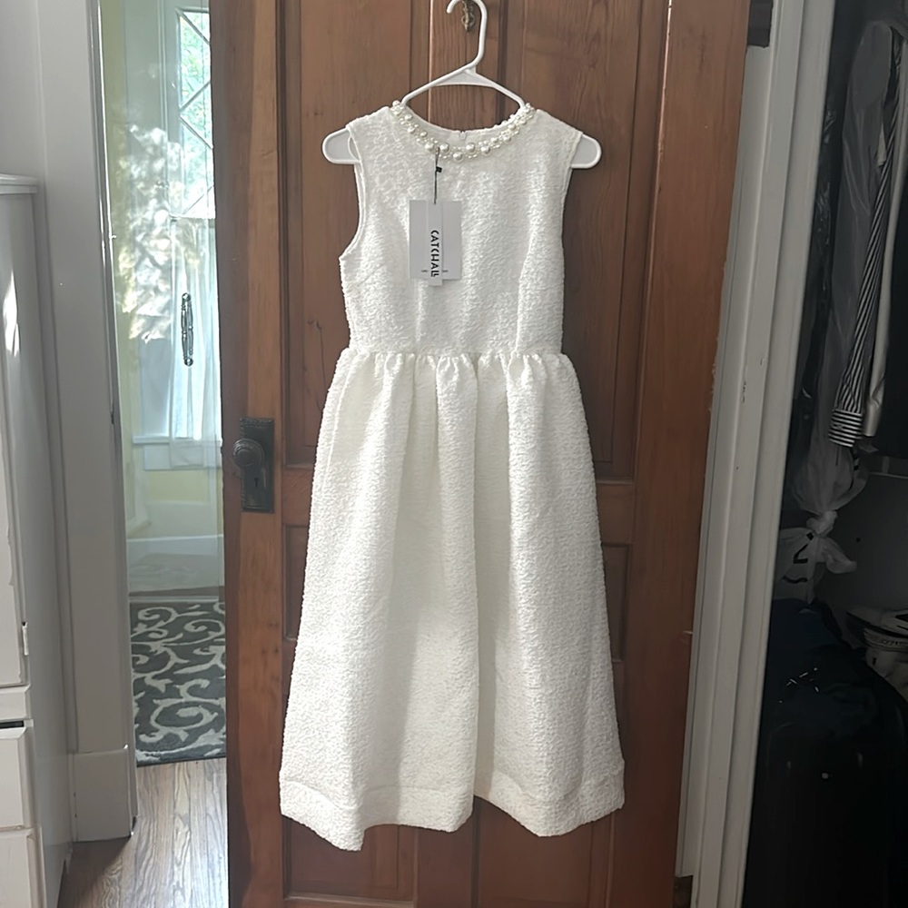 Ryan White Pearl Sleeveless Midi Dress